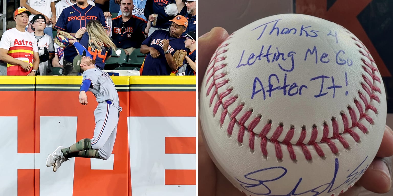 Rival fan who didn't interfere with HR robbery rewarded with signed ball