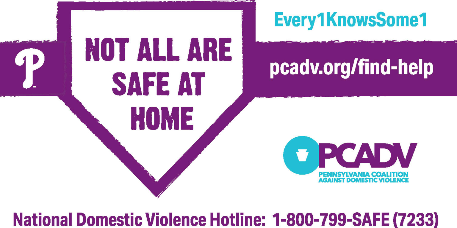 Philadelphia Phillies on X: Domestic violence happens in every community  and every profession, including sports. During our 7th Annual Domestic  Violence Awareness Night with @PCADVorg, we are bringing awareness by using  our