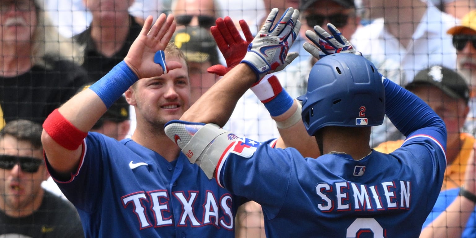 MLB on X: Josh Jung launches a 2-run blast for the @Rangers, his