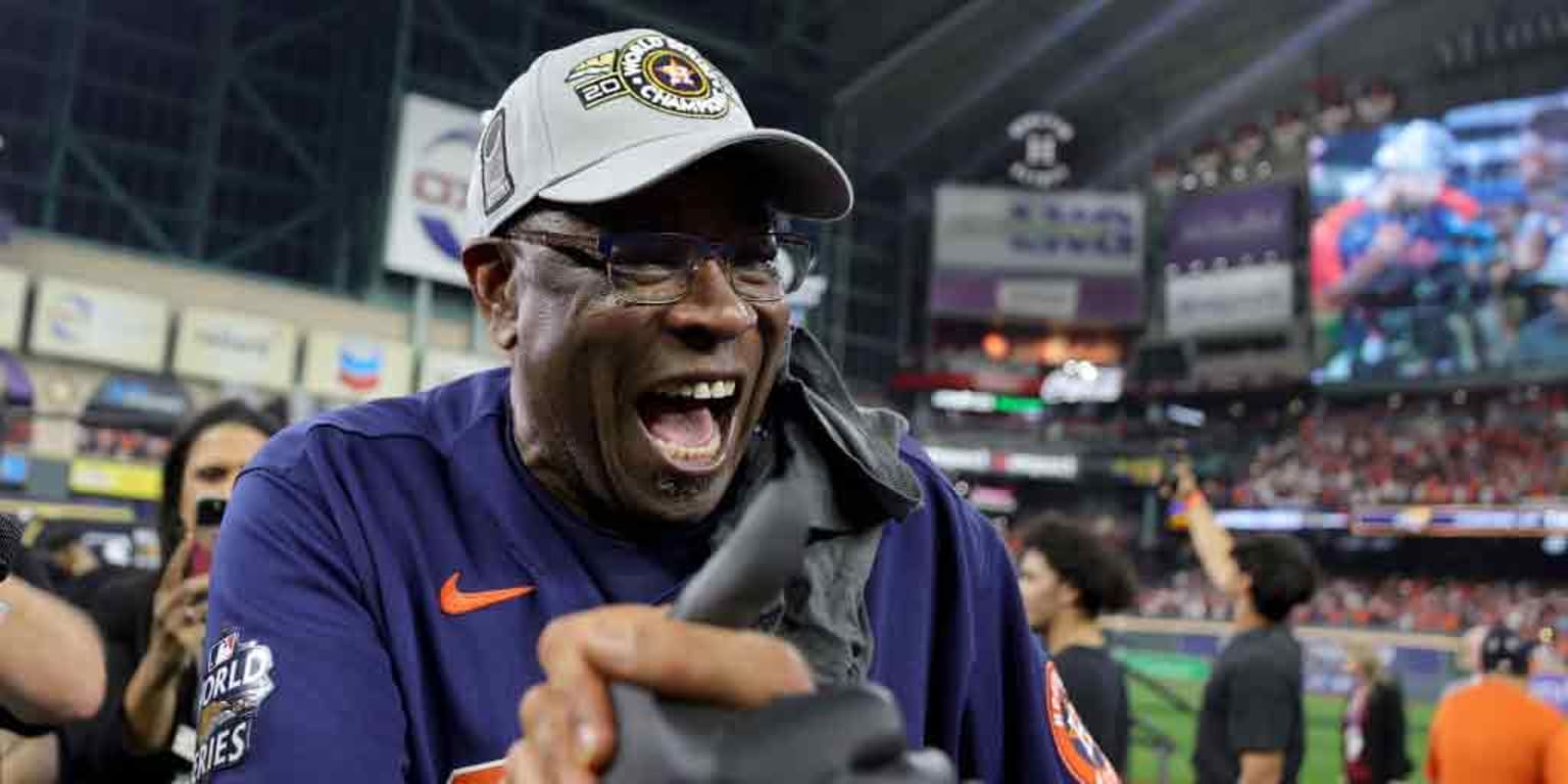 Dusty Baker's reaction to final out of Astros' championship was the  wholesome response of a baseball lifer