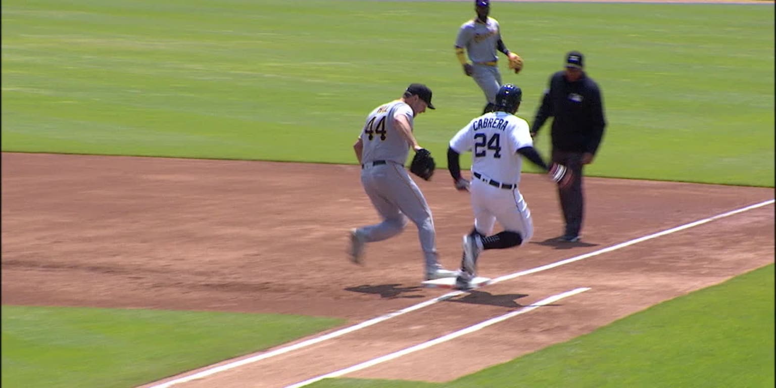 Race for the ages: Rich Hill edges Miguel Cabrera in comical sprint to  first base