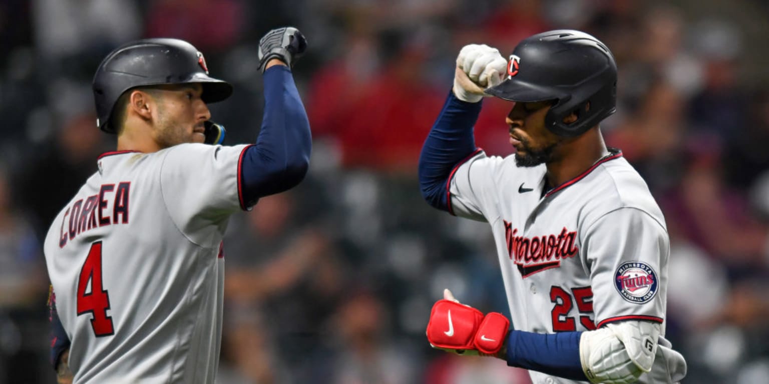 Byron Buxton's hyped reaction to Carlos Correa reuniting with Twins