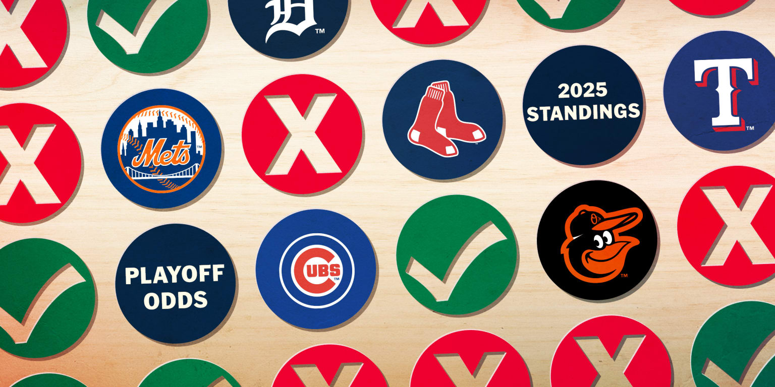 2025 MLB playoff odds biggest differences in projected standings