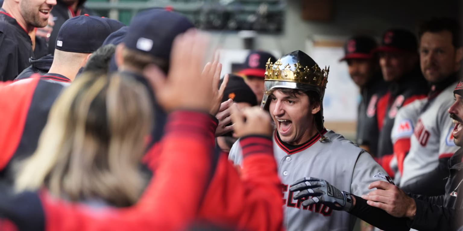 The Guardians' knight's helmet home run celebration, explained