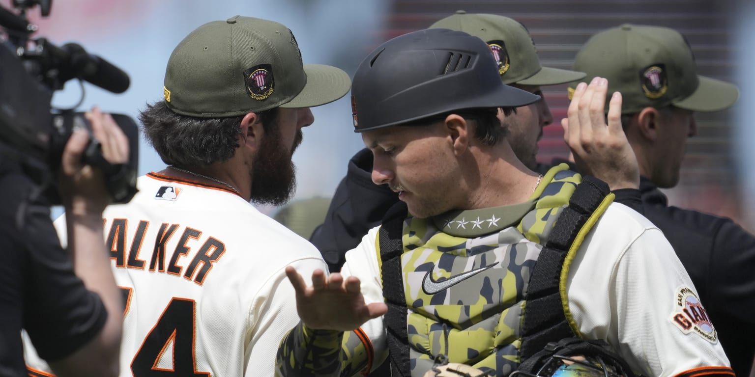 Patrick Bailey schafft seinen ersten Homerun in seiner Karriere und Debütant Ryan Walker