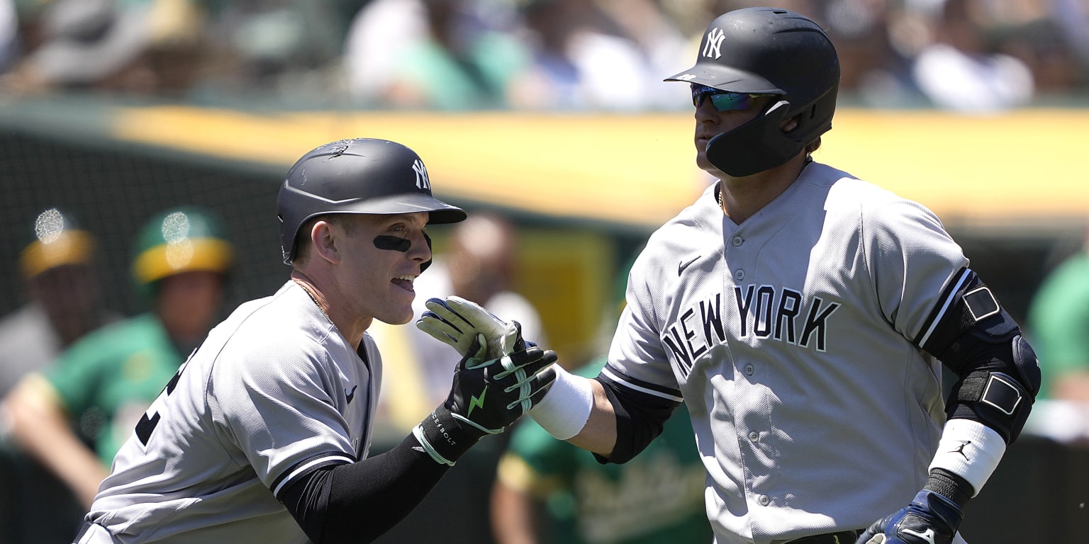 Yankees use eight-run sixth inning for series win over A's