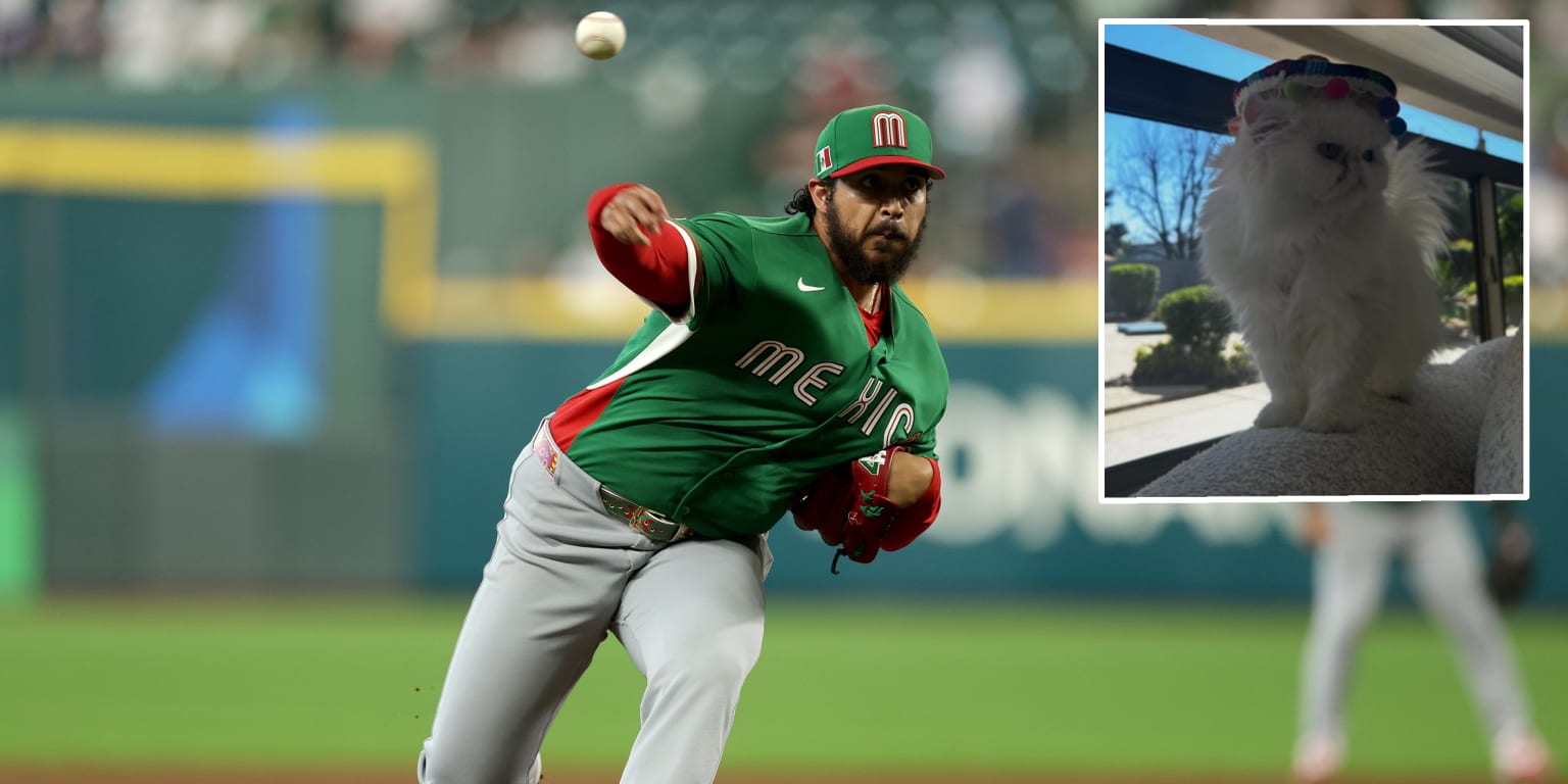 Muñoz and his celebrity cat return from Classic to Mariners camp