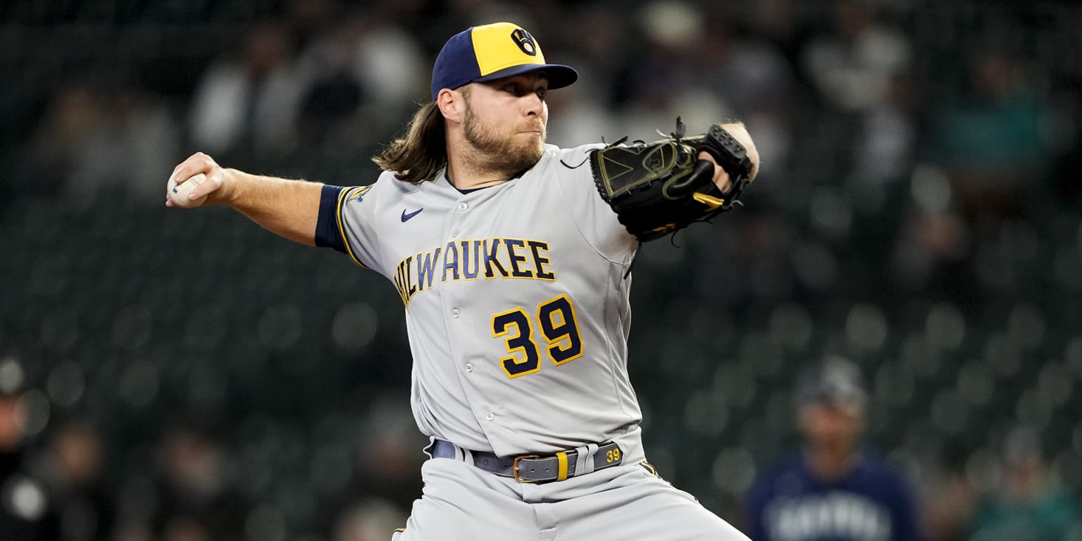 Corbin Burnes leaves Seattle game with left pec strain. Here's what he had  to say.