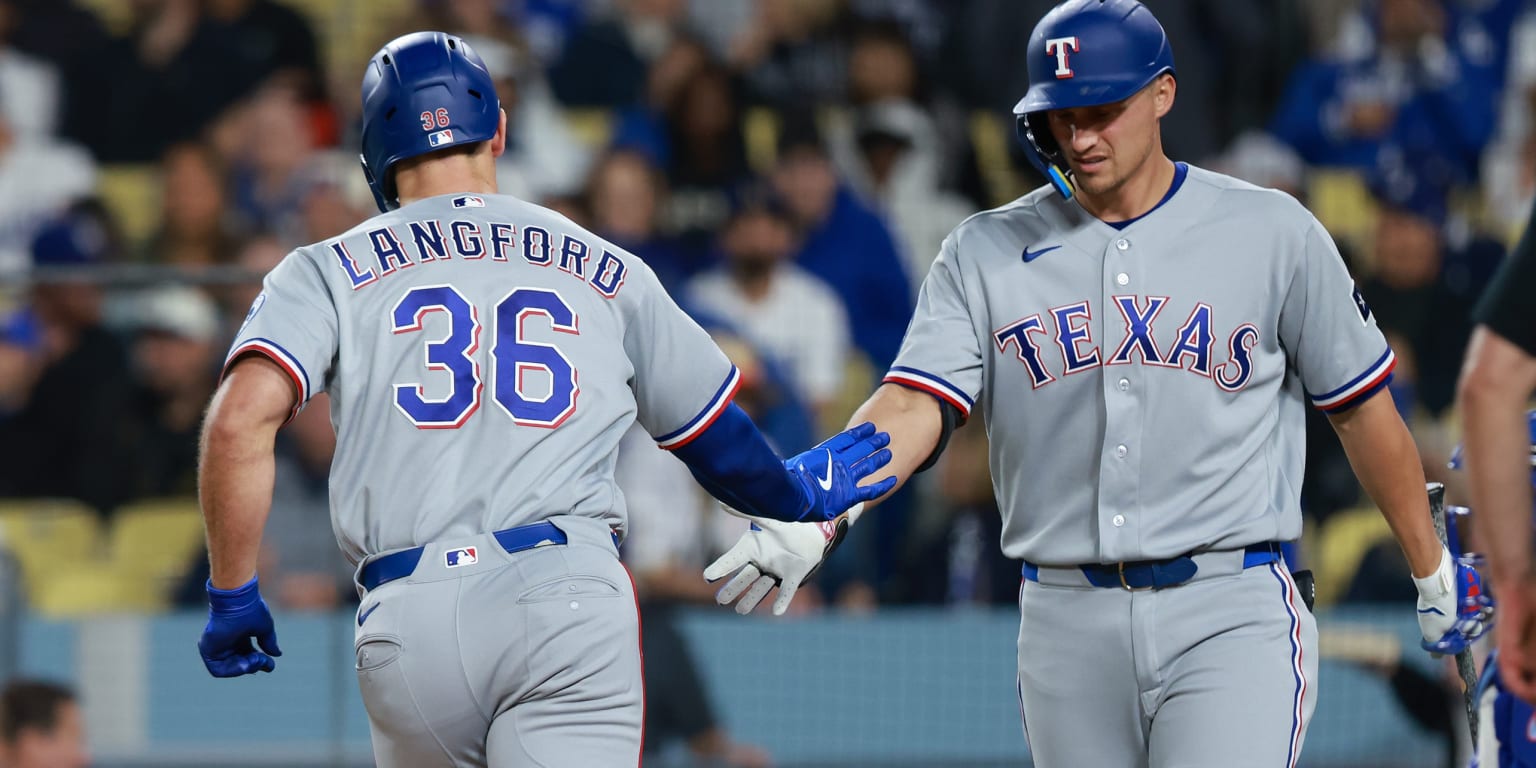 Langford hits first HR of season, exits with injury