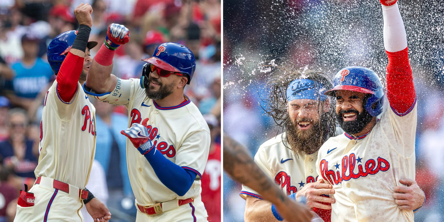 Schwarber snaps dinger drought, Hill gets walk-off hit in Phils' much-needed win