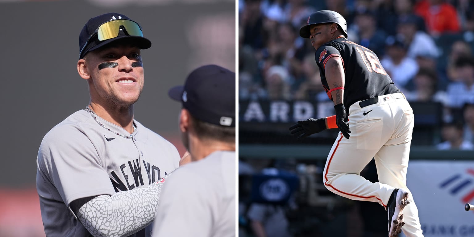 Old AL East foes Judge, Devers share laugh on the West Coast