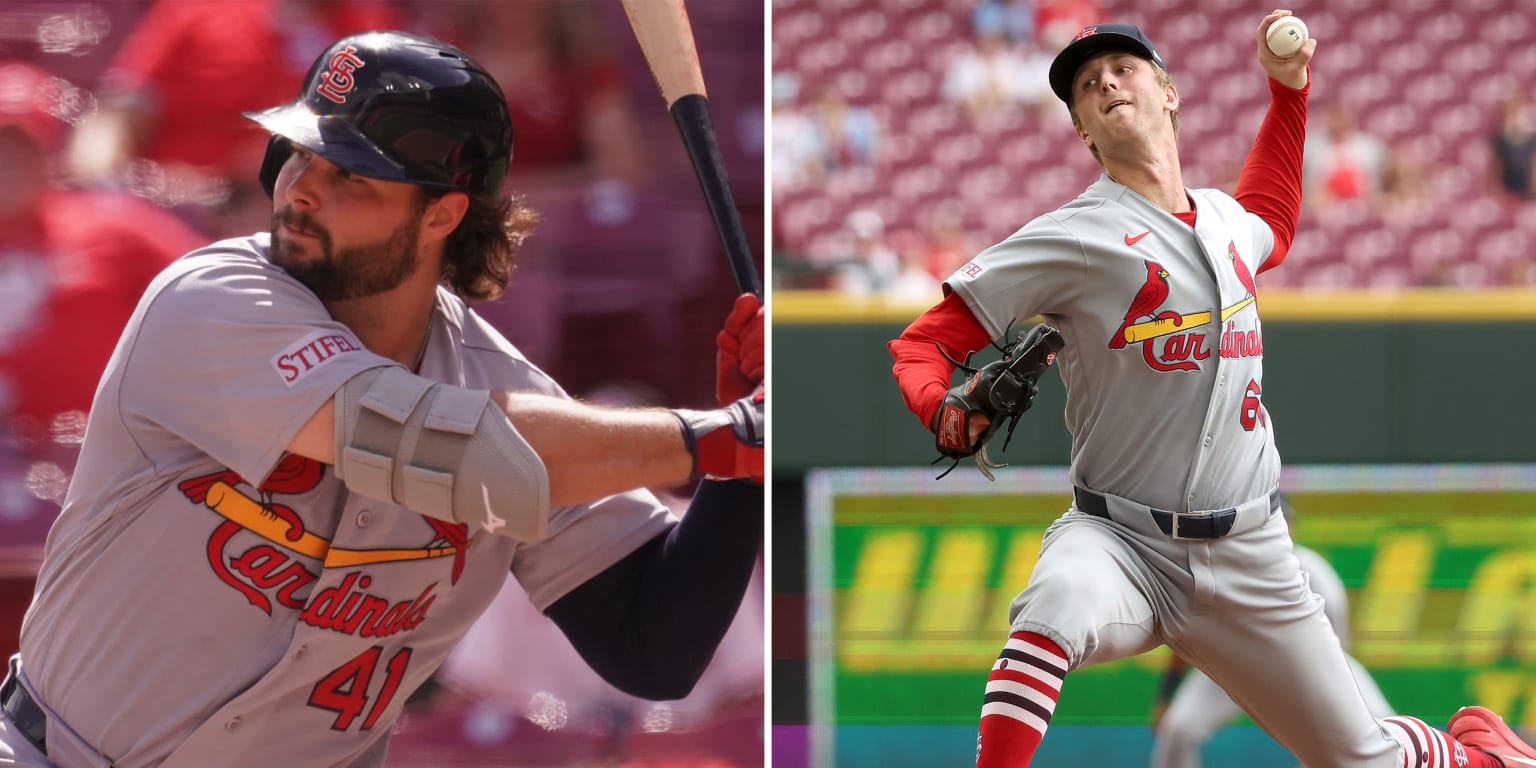 Burleson retakes RBI lead, Mathews racks up K's as Cards win twin bill opener