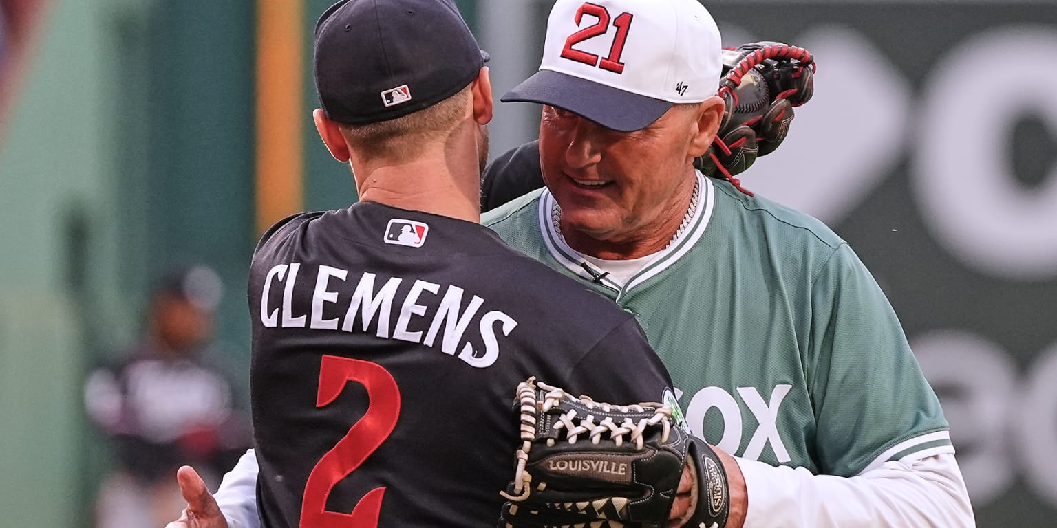 Family fun at Fenway: Clemens throws out 1st pitch to son, Kody