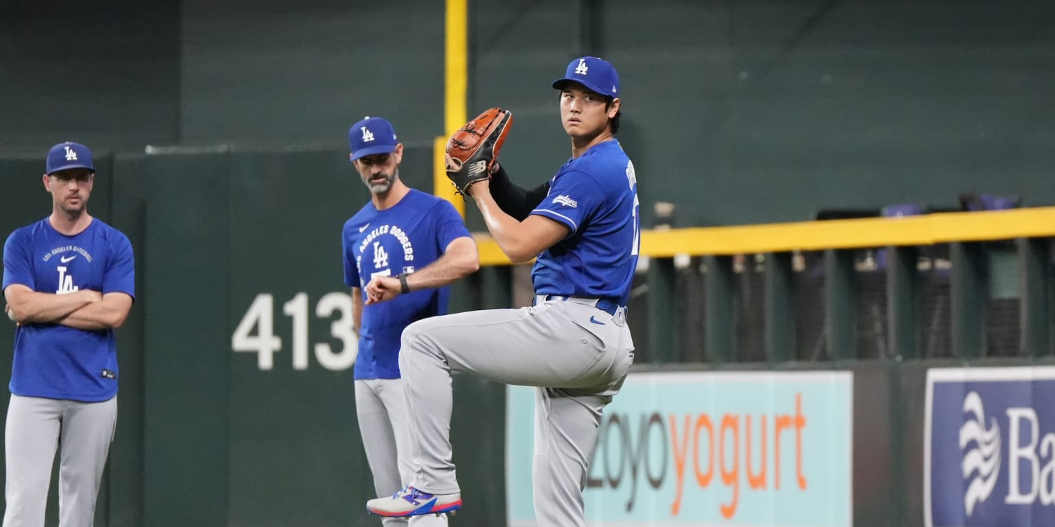 Ohtani resumes playing catch, keeping regular-season return to mound on table