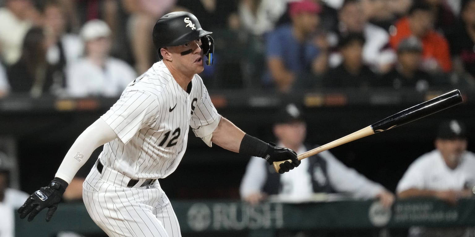 CHICAGO, IL - APRIL 06: Chicago White Sox right fielder Romy Gonzalez (12)  runs the bases during an MLB game against the San Francisco Giants on April  06, 2023 at Guaranteed Rate