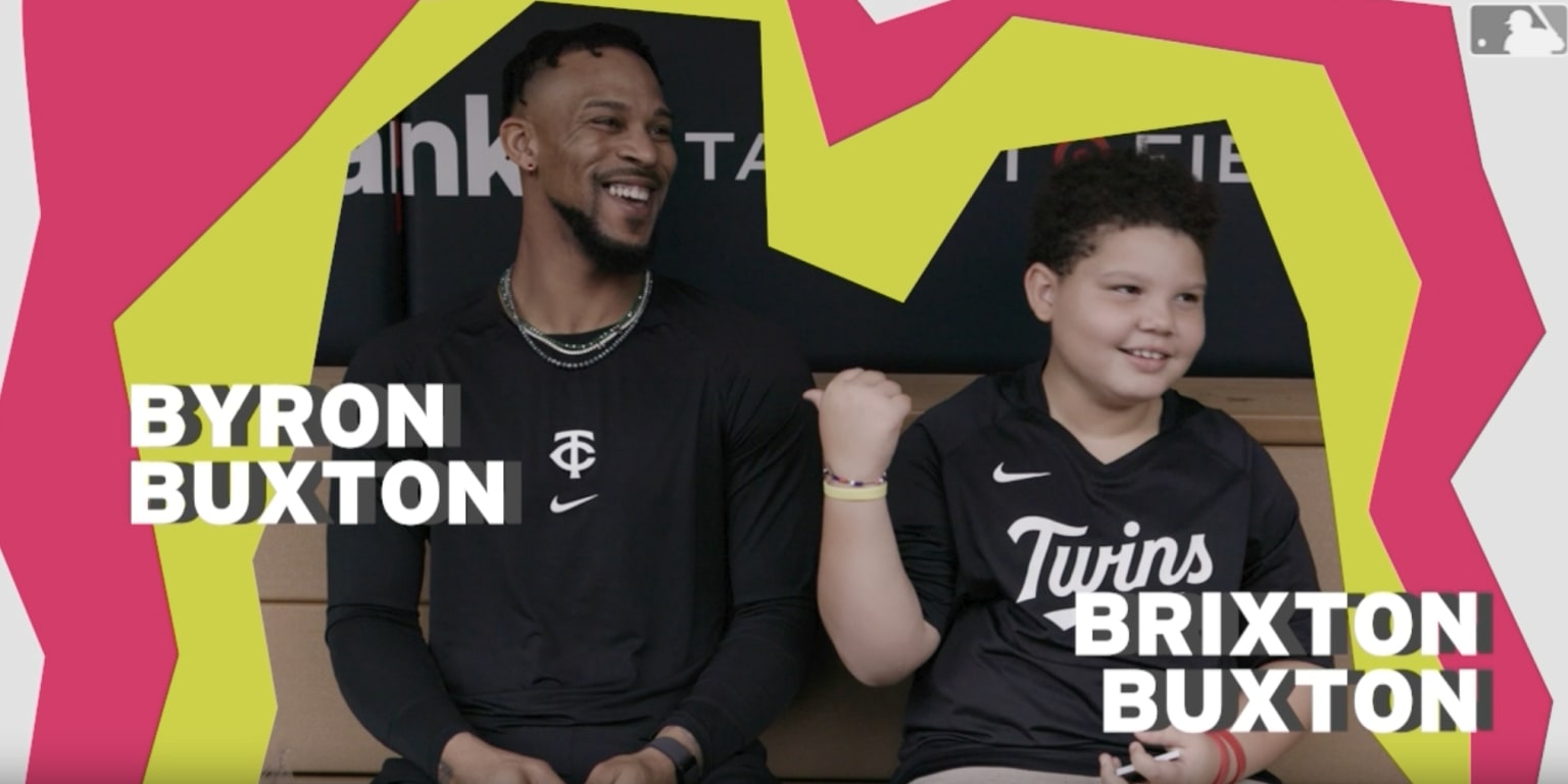 Byron Buxton and Gray's kids have a special baseball card collection
