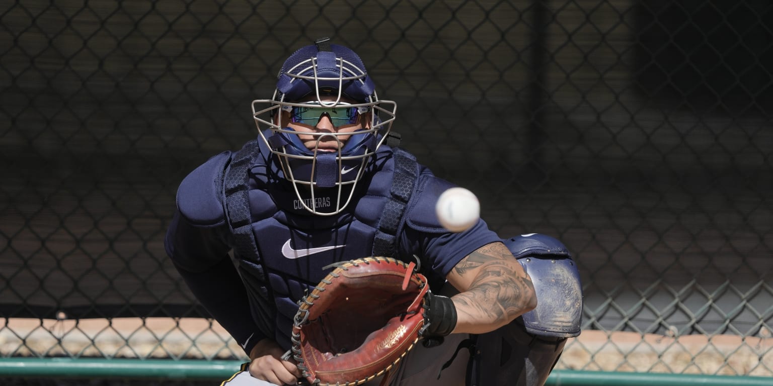 Brewers catchers talk pitchers in Spring Training