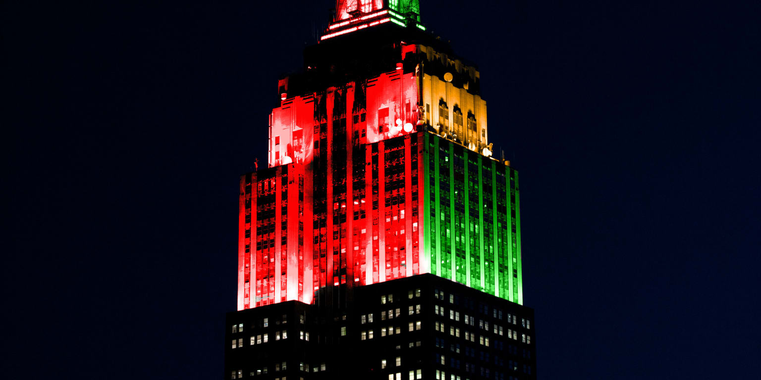 Empire State Building to shine in split lights for 2023 Pinstripe Bowl  teams Rutgers and Miami