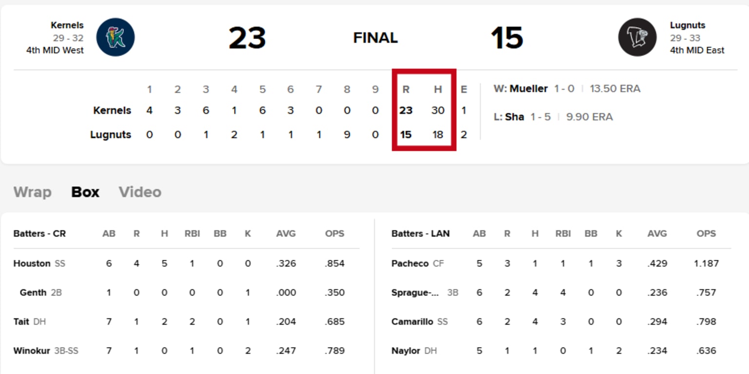 This game had HOW MANY hits?! High-A contest packs the box score