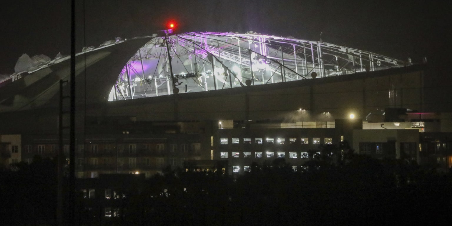 Tropicana Field's Roof Ripped Open During Hurricane Milton - BVM Sports