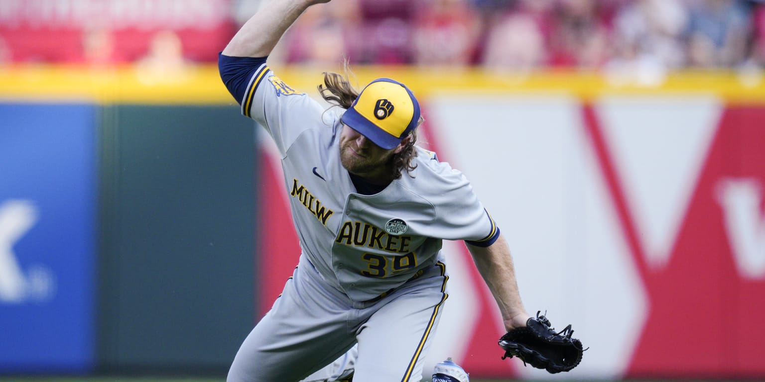 Corbin Burnes delivers with arm, bat as Brewers trounce Cubs
