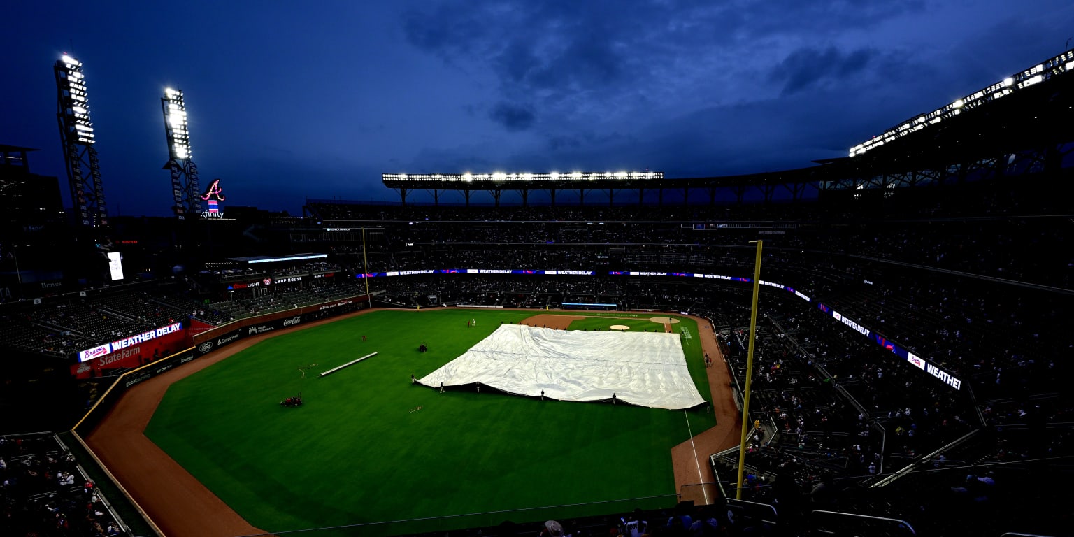 Padres-Braves ppd.; split doubleheader on Monday