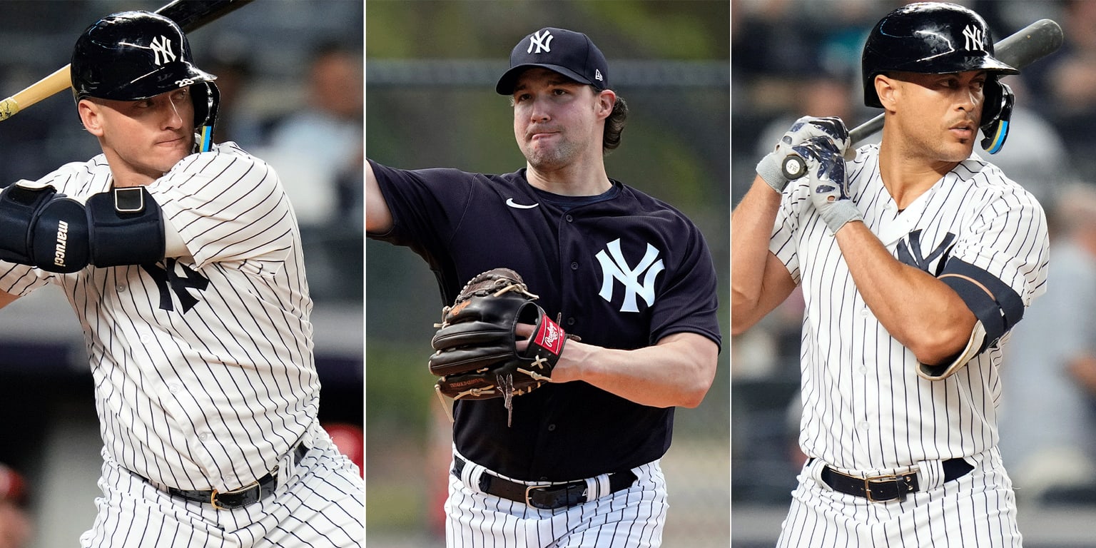 Returning Yankees Giancarlo Stanton, Josh Donaldson and Tommy Canley