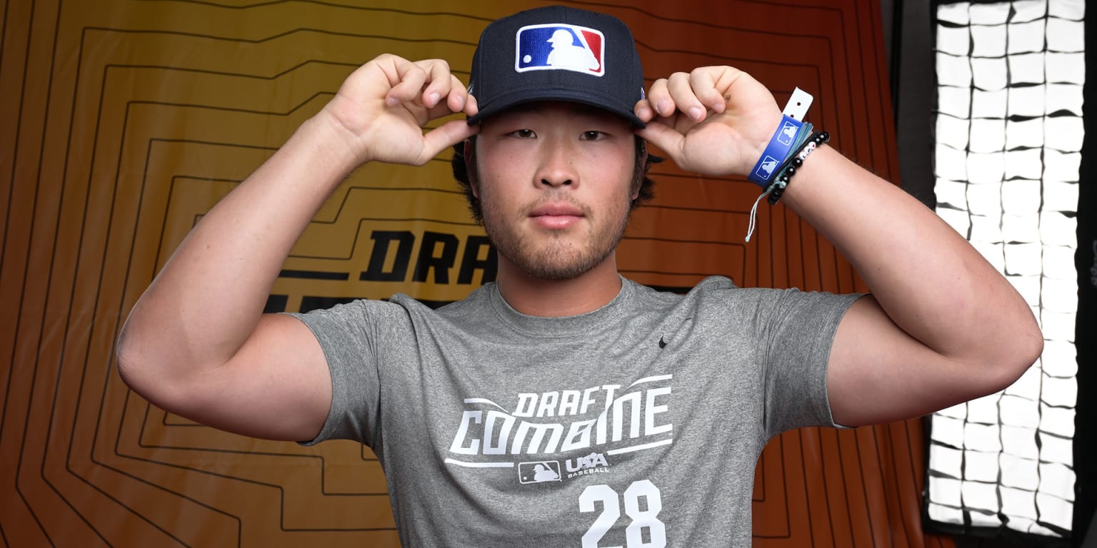 Kevin Sim, son of KBO star, impressing at MLB Draft Combine