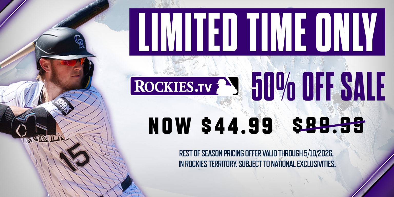 Act now, ROCKIES.TV is 50% off for a limited time 