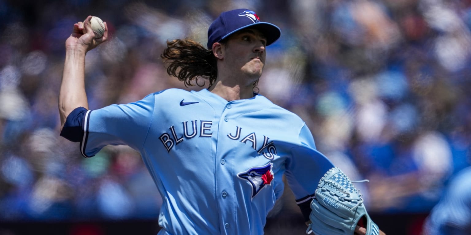 Blue Jays Bo Bichette, pitcher Alek Manoah, John Schneider