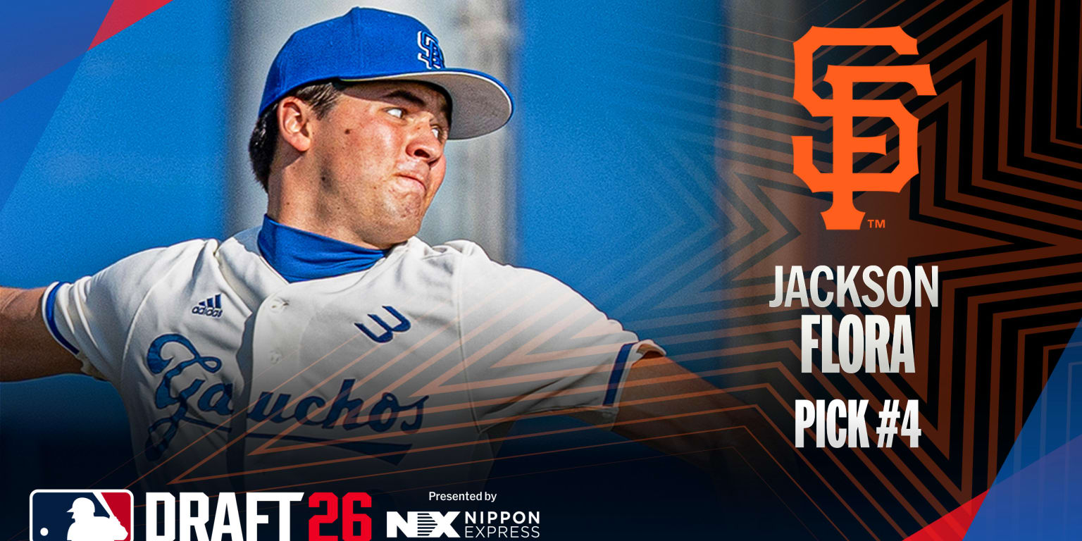 Giants nab top pitcher, Bay Area native Flora with 4th pick in '26 Draft