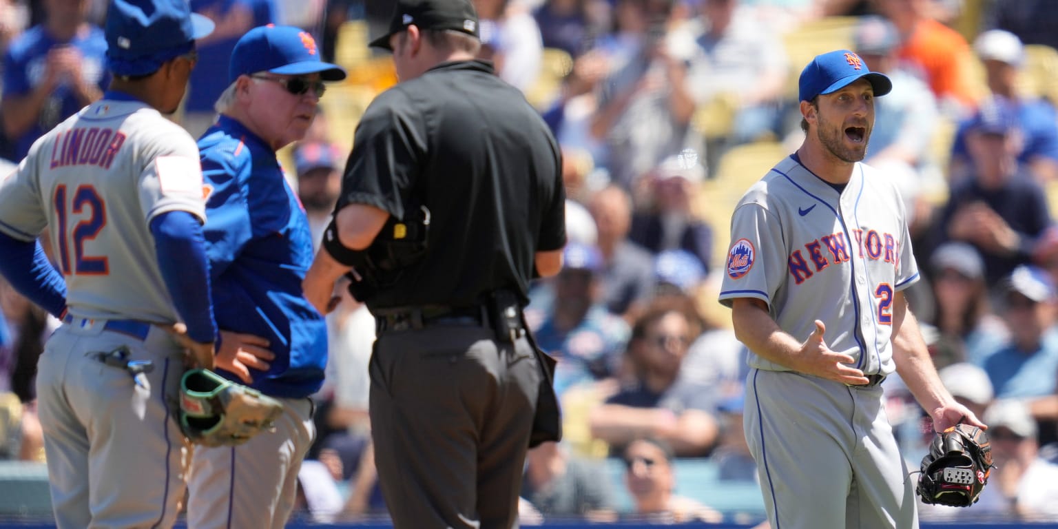 Max Scherzer warf gegen die Dodgers nach einem Handschuhcheck eines Schiedsrichters aus