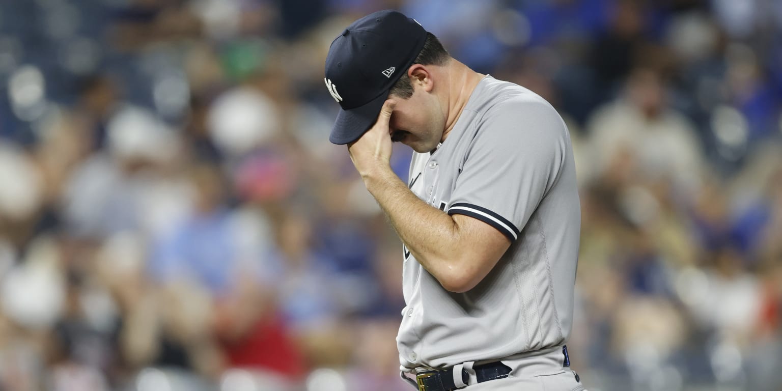 Carlos Rodón unable to retire a batter in Yankees' loss
