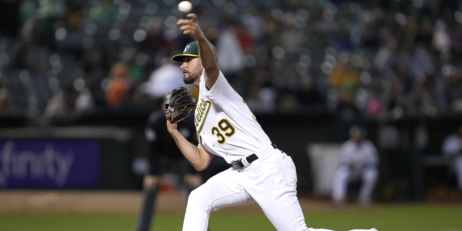 Kyle Muller of the Oakland Athletics heads to the field before the News  Photo - Getty Images