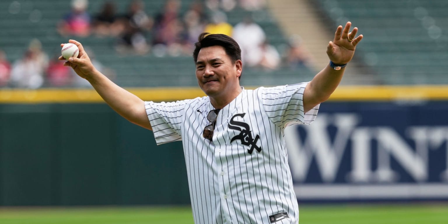 MLBワールドシリーズ2005年記念球　シカゴホワイトソックス　箱付き　井口資仁 ホワイトソックスOB井口資仁氏、始球式に登場