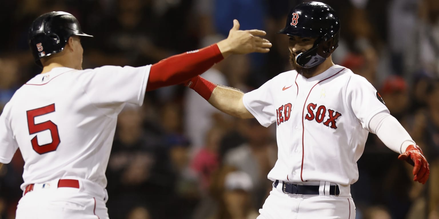 Boston Red Sox's Connor Wong records hit in first MLB at-bat but