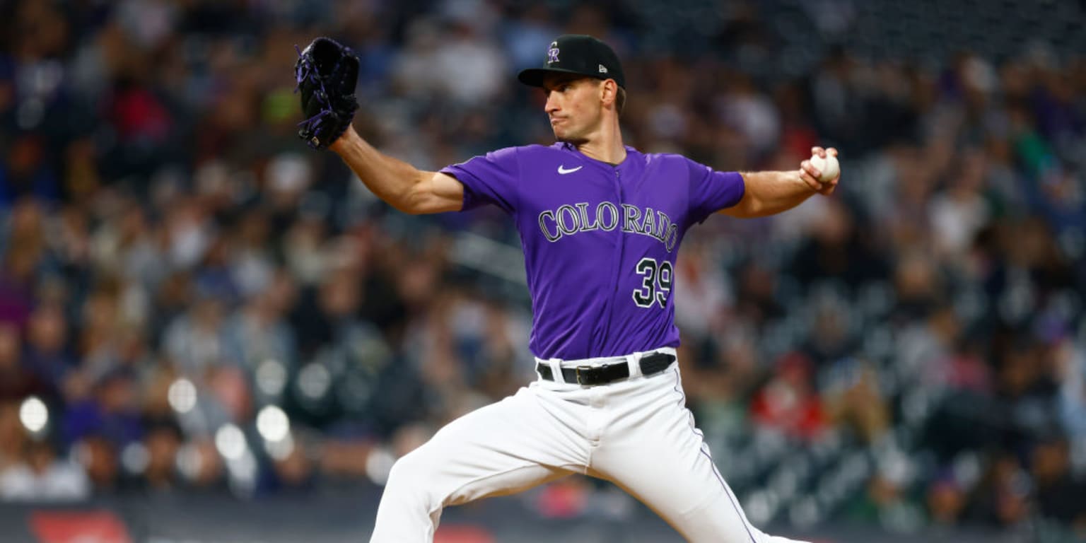 Colorado Rockies relief pitcher Brent Suter (39) in the eighth