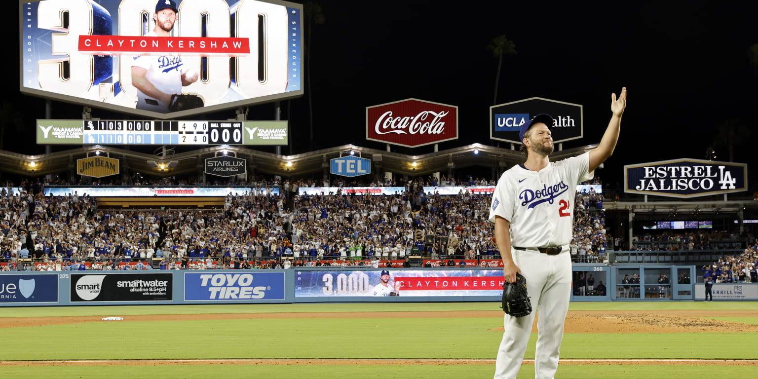 Kershaw did it. Who could be next to 3,000 K’s?