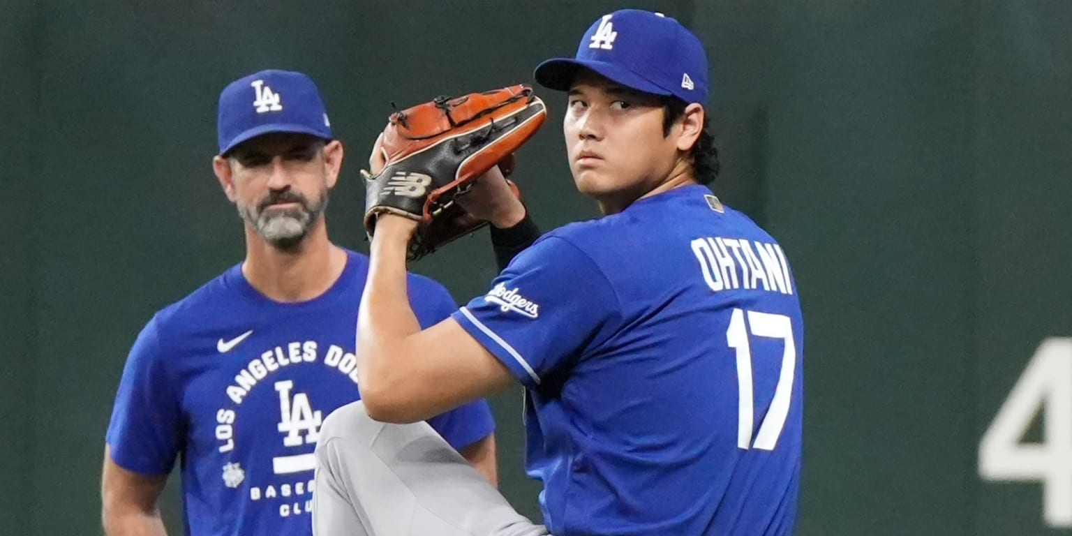 Ohtani throws off mound; Smith, Rushing take batting practice