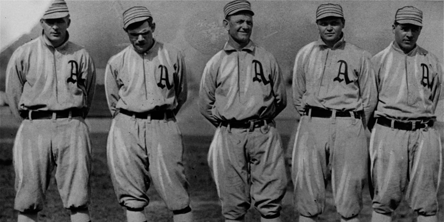 Connie Mack and Philadelphia A's Players at Spring Training