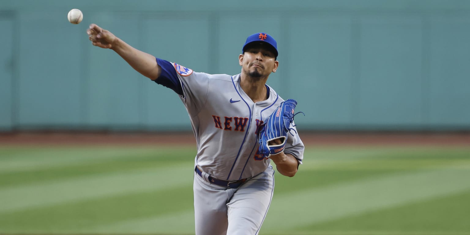 Carlos Carrasco permitió cinco carreras en la derrota de los Mets ante los Medias Rojas