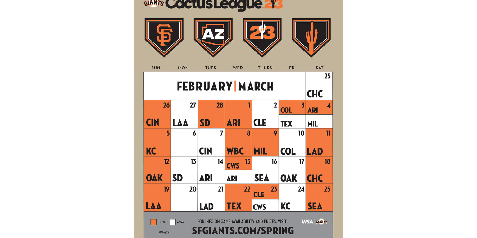 Sobriquette Oppositie nep Giants announce 2023 Spring Training schedule