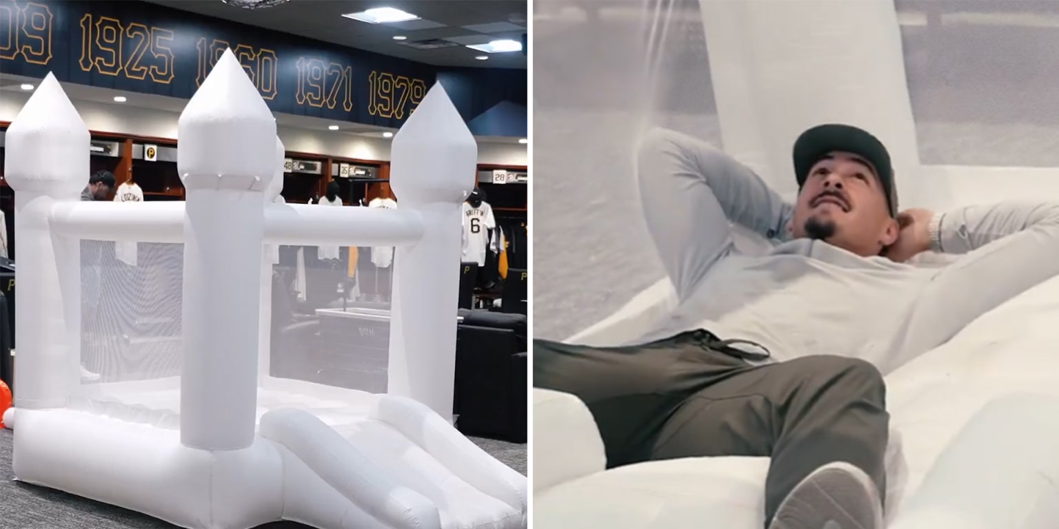 Skenes wasn't kidding about getting a bounce house for Griffin