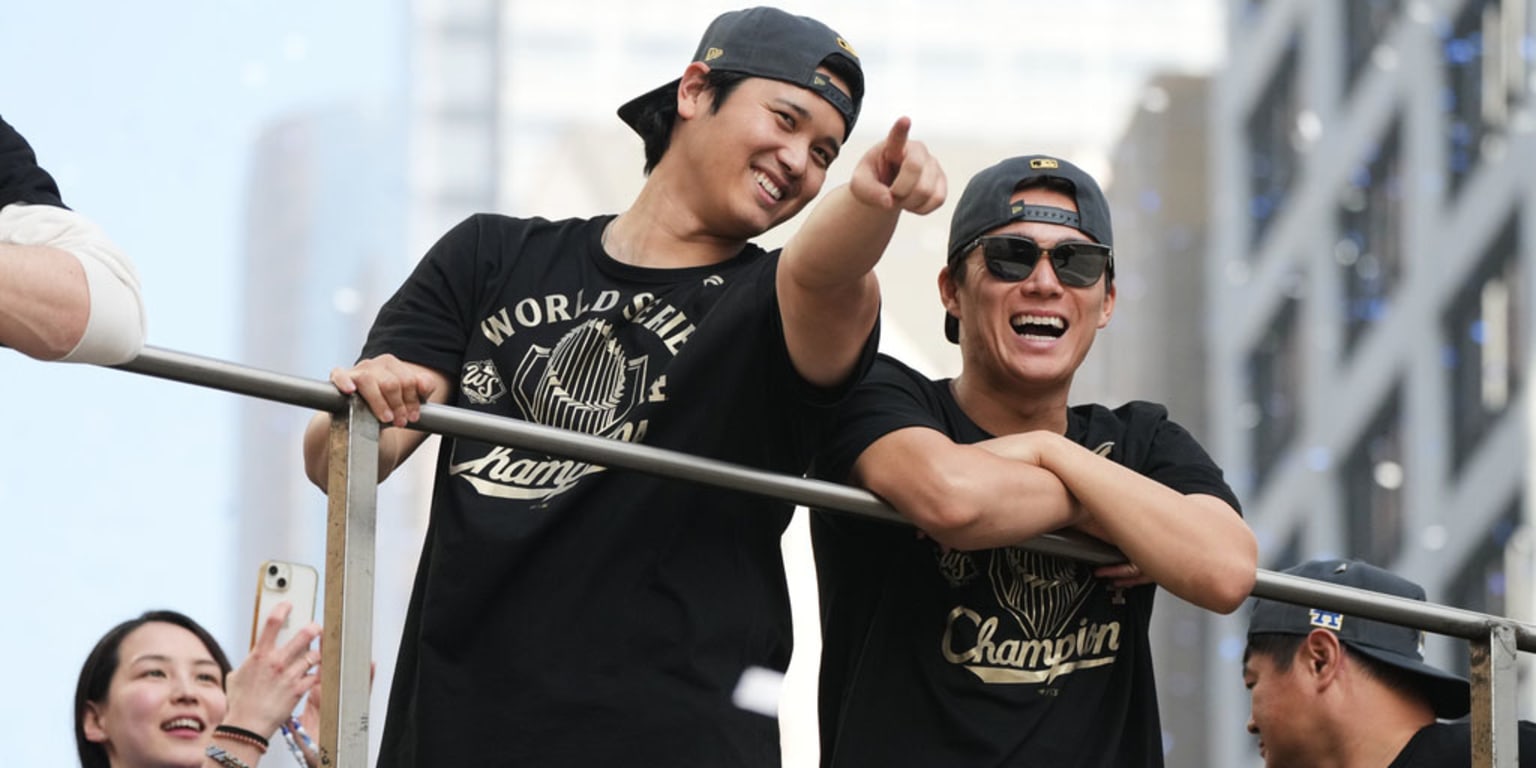 大谷翔平＆山本由伸、WS連覇のパレード参加