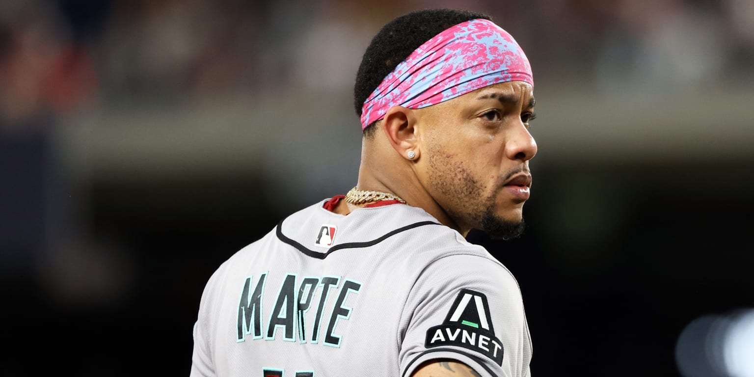 Marte heading for MRI on knee after placement on restricted list (source)