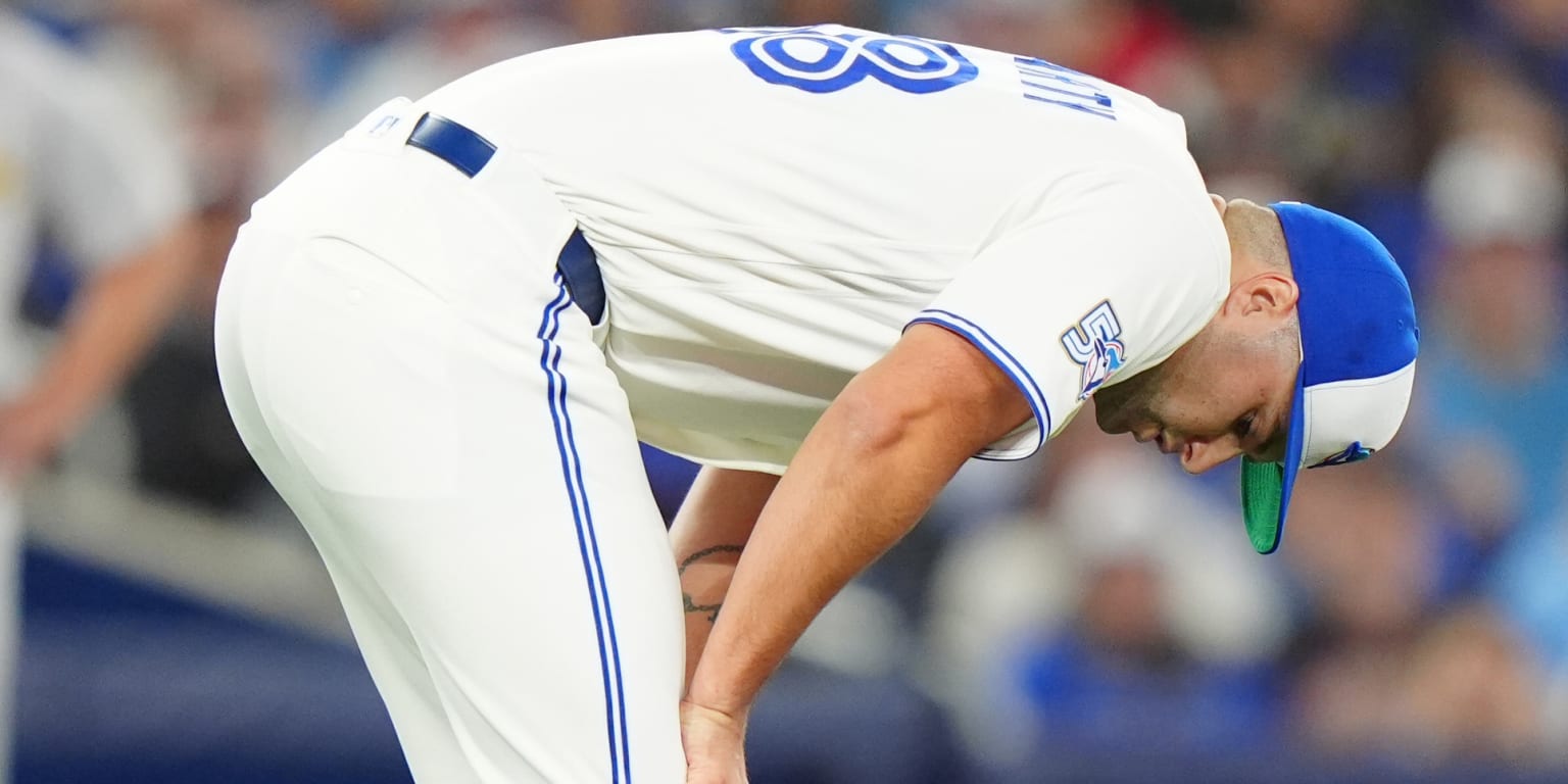 Fluharty exits after being drilled by pair of comebackers