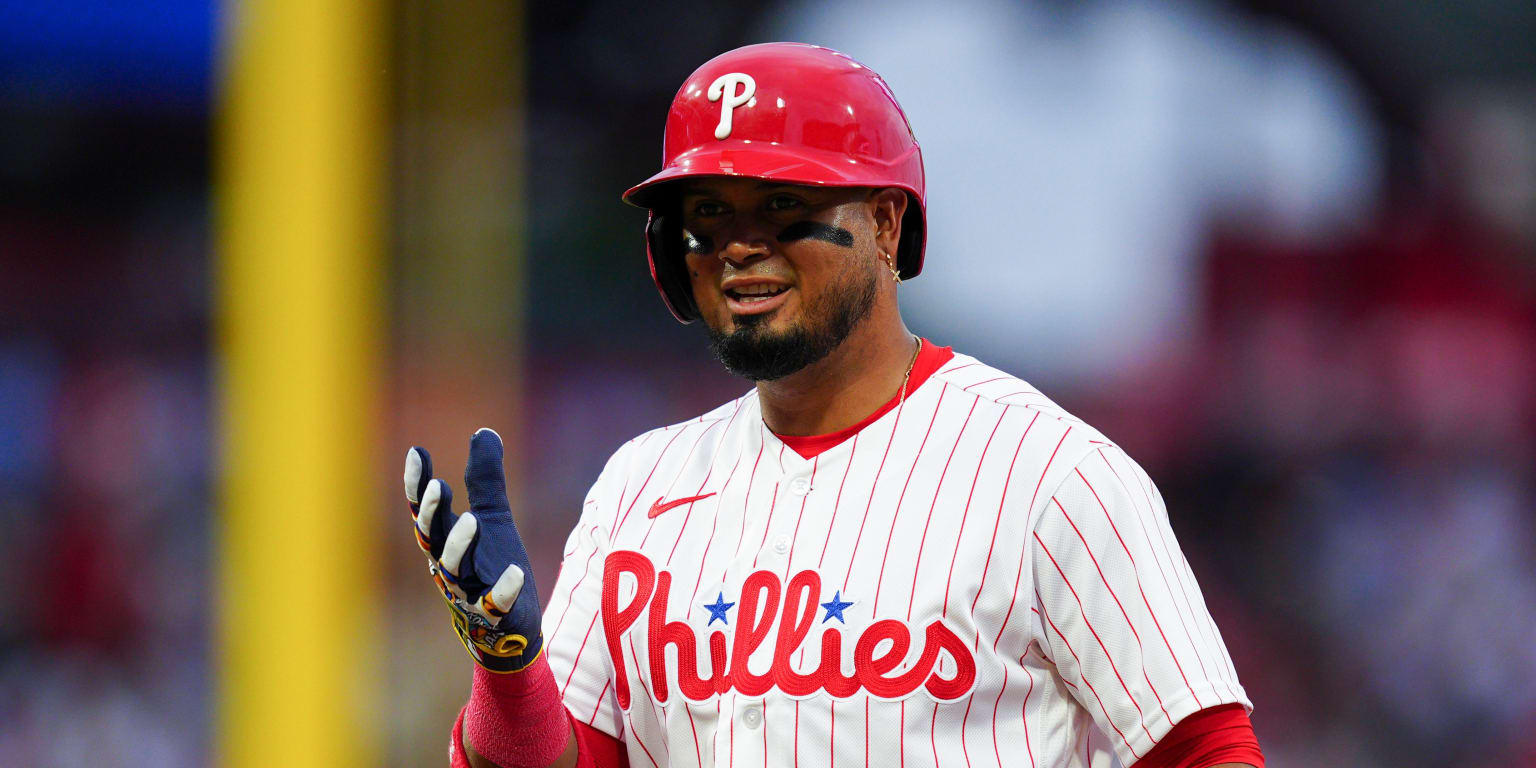 Arraez (cramping), Hill (stiff neck) out of Phils' lineup for finale vs. Cards