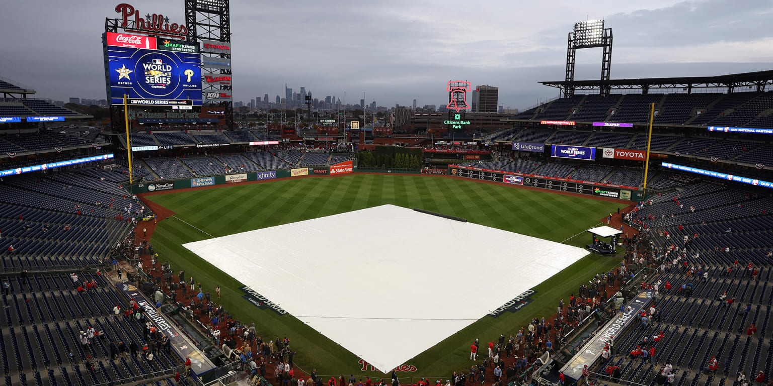 World Series rainout, Astros-Phillies to play Game 3 Tuesday