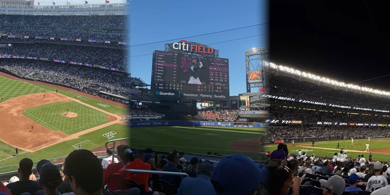 Fueled by energy drinks and Italian sausage, this fan completed the NYC 'tripleheader'