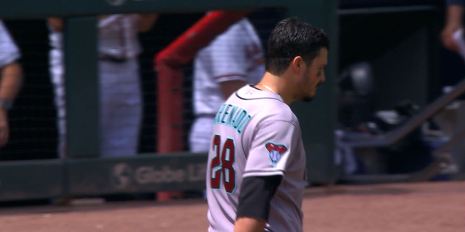 Arenado exits early in Atlanta with left trunk discomfort